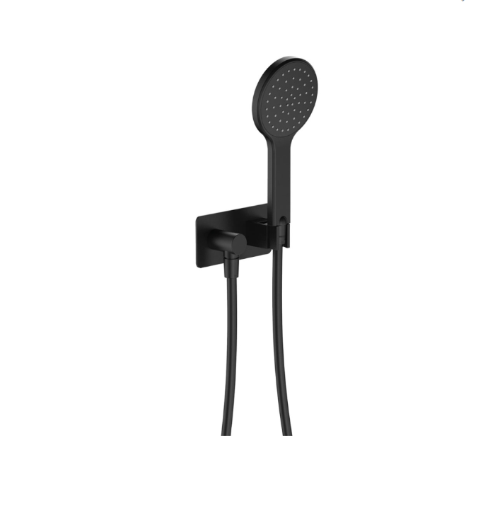 Fienza Kaya Hand Shower, Rectangular Plate, Matte Black