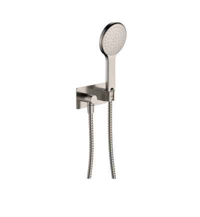 Fienza Kaya Hand Shower, Rectangular Plate, Brushed Nickel