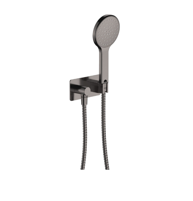 Fienza Kaya Hand Shower, Rectangular Plate, Gun Metal