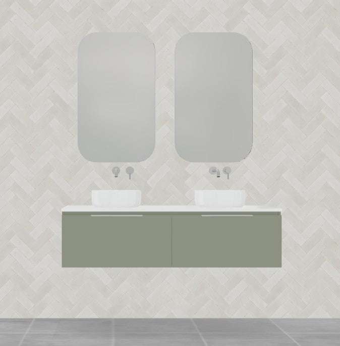 Timberline Kingsley Wall Hung Vanity Unit Above Counter Basin