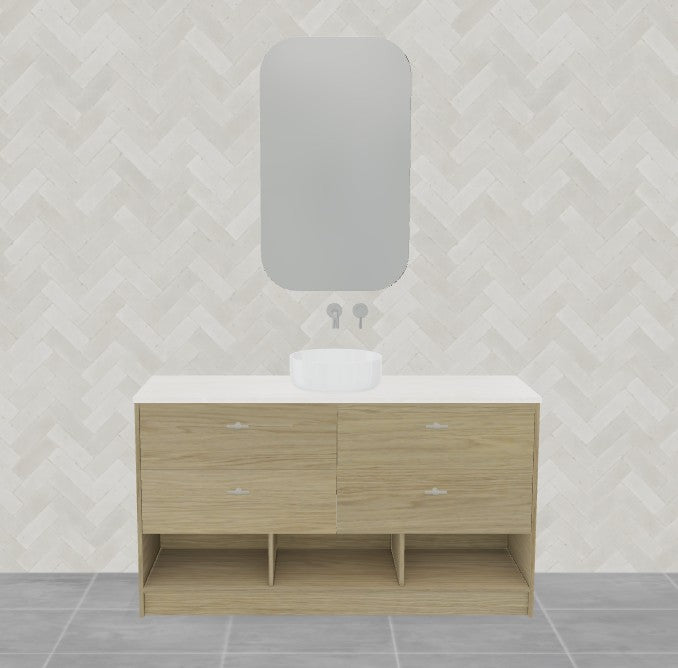 Timberline Kansas Floor Mount Vanity Above Counter Basin