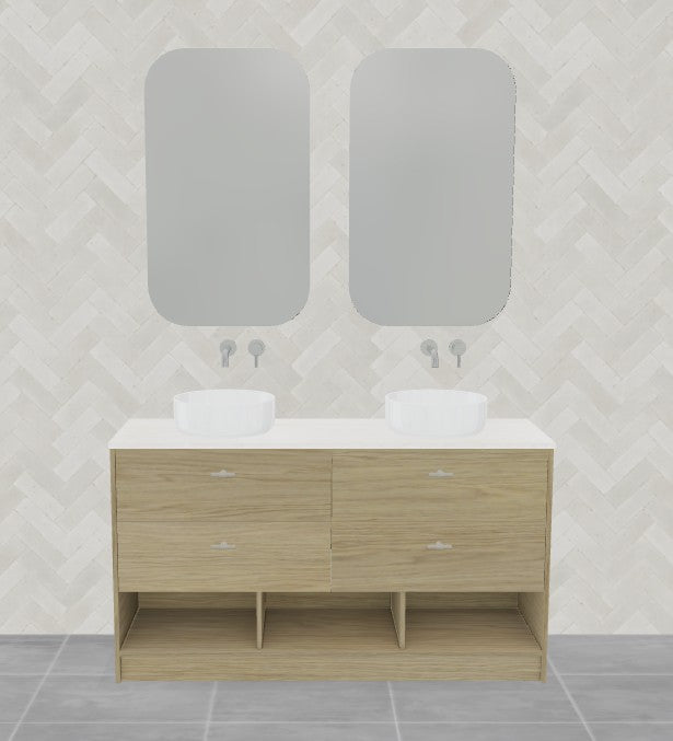 Timberline Kansas Floor Mount Vanity Above Counter Basin