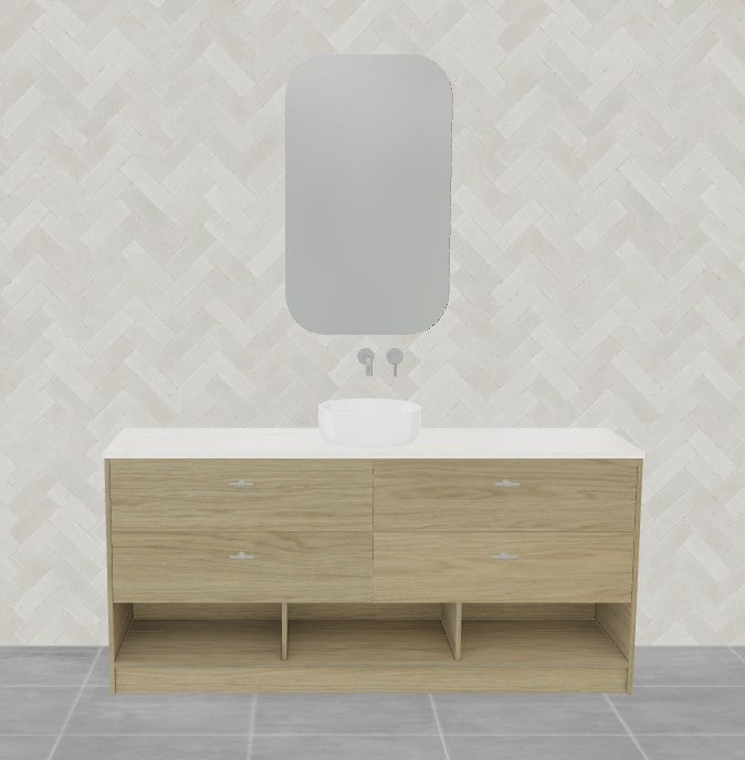 Timberline Kansas Floor Mount Vanity Above Counter Basin