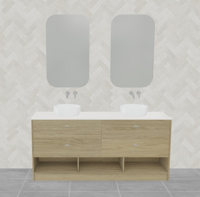 Timberline Kansas Floor Mount Vanity Above Counter Basin