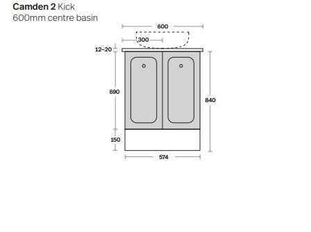 Marquis Camden Floor Mounted Door & Drawer Vanity