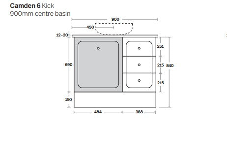 Marquis Camden Floor Mounted Door & Drawer Vanity