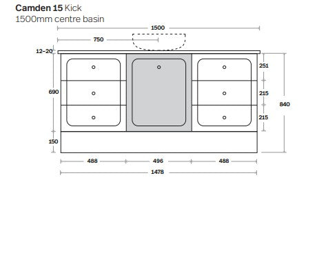 Marquis Camden Floor Mounted Door & Drawer Vanity