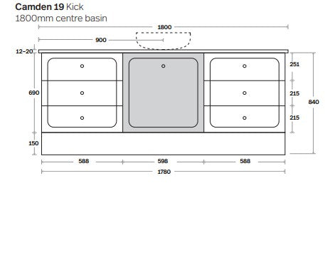 Marquis Camden Floor Mounted Door & Drawer Vanity