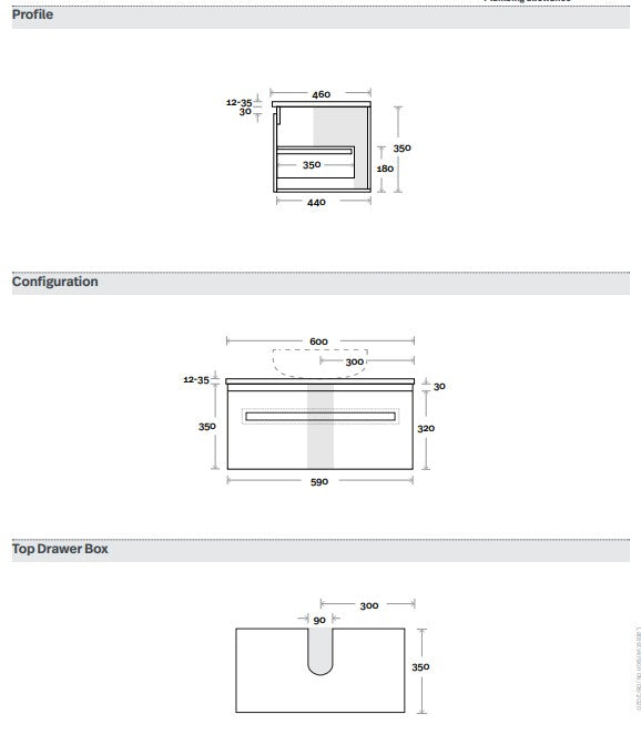 Marquis Rossi Wall Hung Vanity Unit
