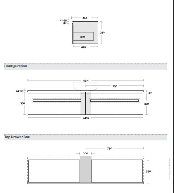 Marquis Rossi Wall Hung Vanity Unit