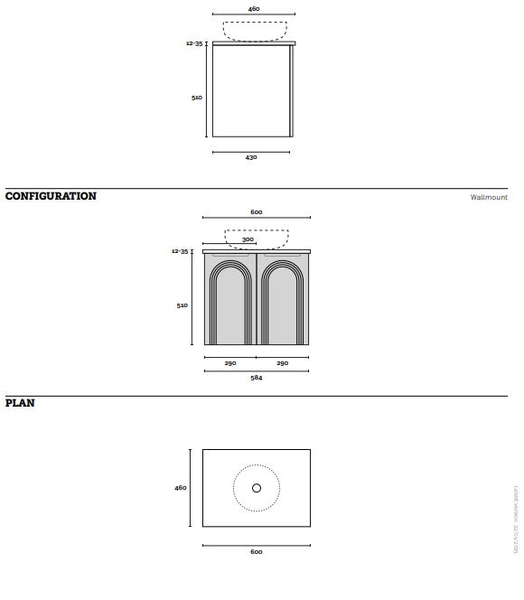 Marquis Arco Wall Hung Vanity