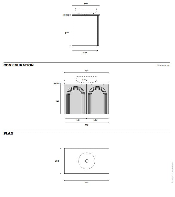 Marquis Arco Wall Hung Vanity