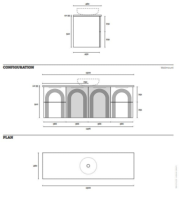 Marquis Arco Wall Hung Vanity