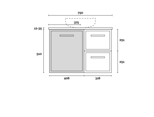 Marquis Hamilton Wall Hung Vanity Unit
