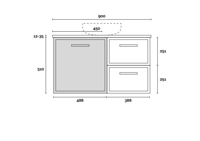 Marquis Hamilton Wall Hung Vanity Unit