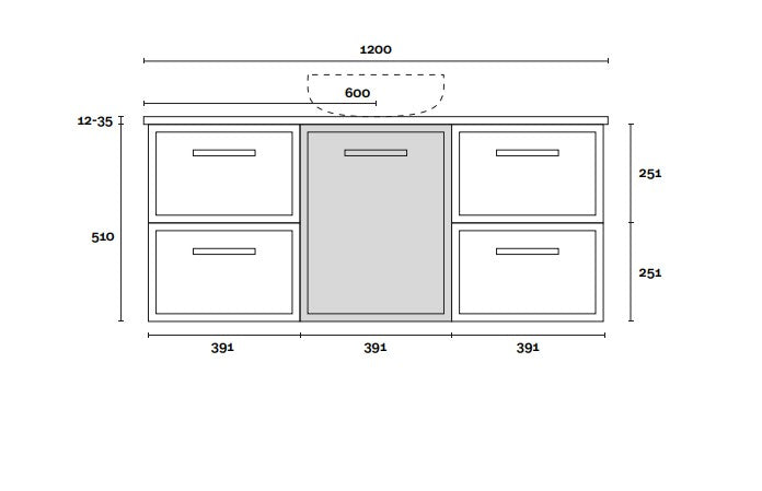 Marquis Hamilton Wall Hung Vanity Unit