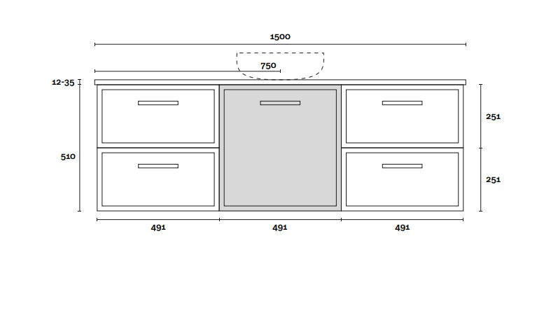 Marquis Hamilton Wall Hung Vanity Unit