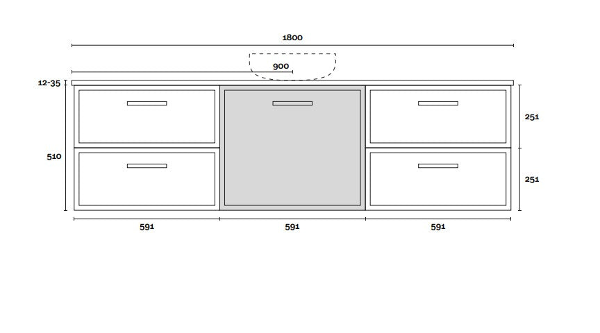 Marquis Hamilton Wall Hung Vanity Unit