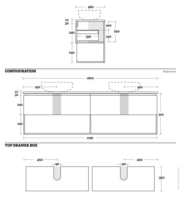 Marquis Oxford Wall Hung Vanity Unit
