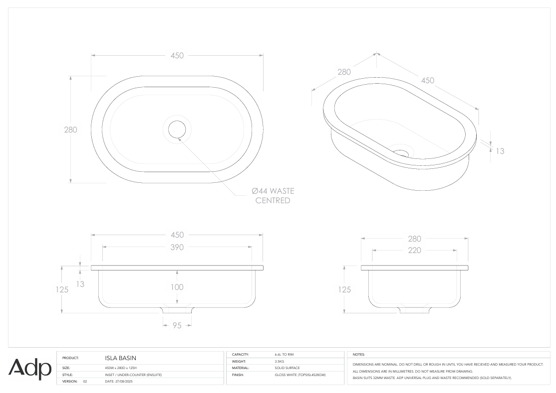 ADP Isla Inset Basin