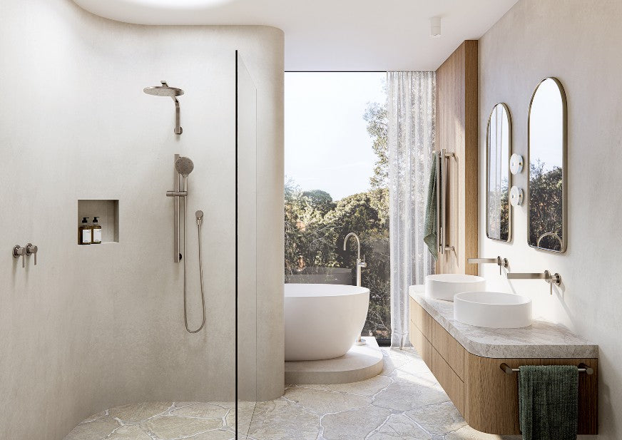 Phoenix Lexi MKII SwitchMix Shower / Wall Mixer (Complete Kit) Brushed Nickel