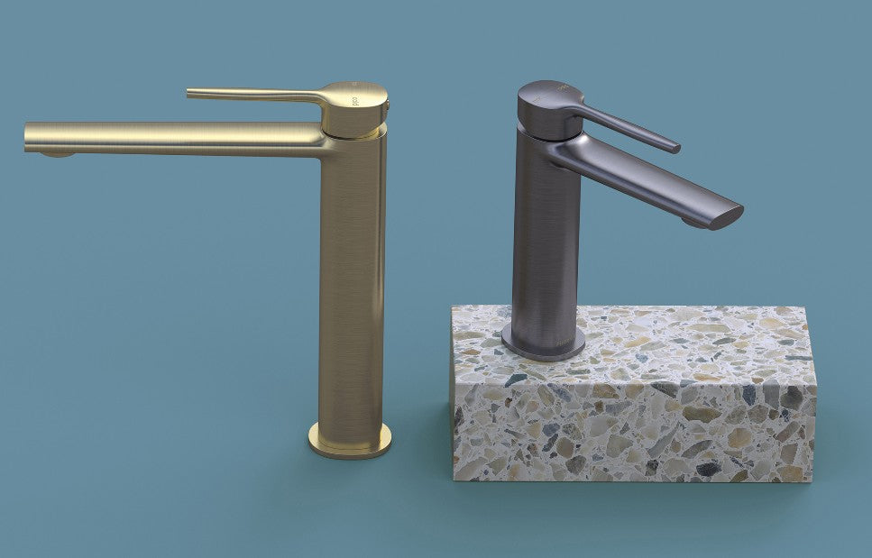 Phoenix Vask Basin Mixer Brushed Carbon - Lead Free