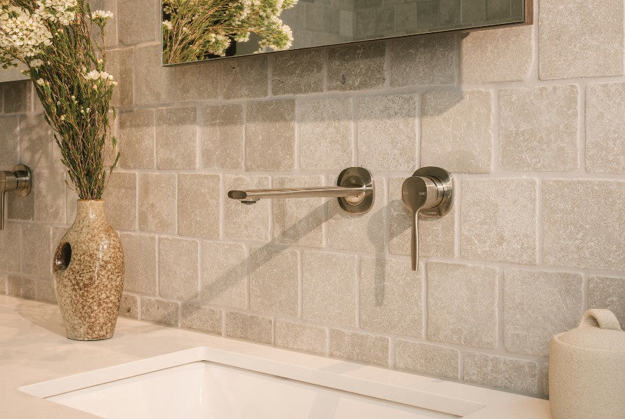 Phoenix Vask SwitchMix Wall Basin / Bath Mixer Set Brushed Nickel (Complete Kit) – Lead Free