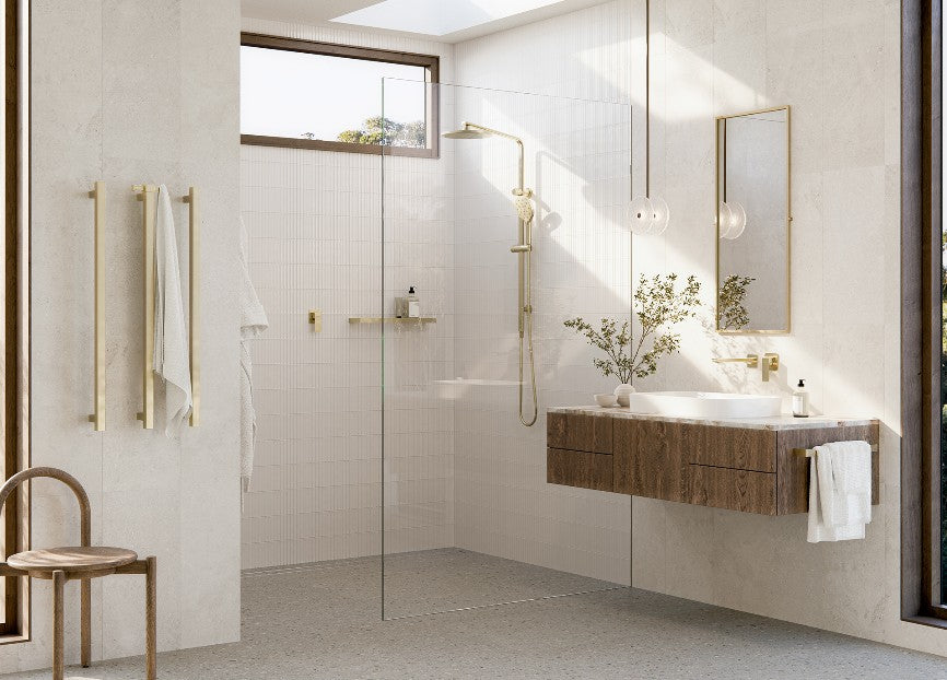 Phoenix Oxley Twin Shower Brushed Gold