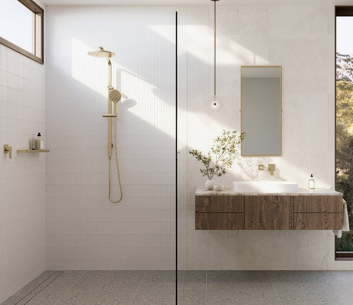 Phoenix Oxley Twin Shower Brushed Gold