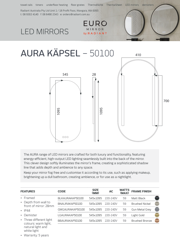 AURA Light Gold - KÄPSEL