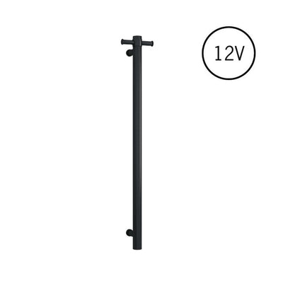 Thermogroup Round Heated Vertical Bar Rail Matte Black
