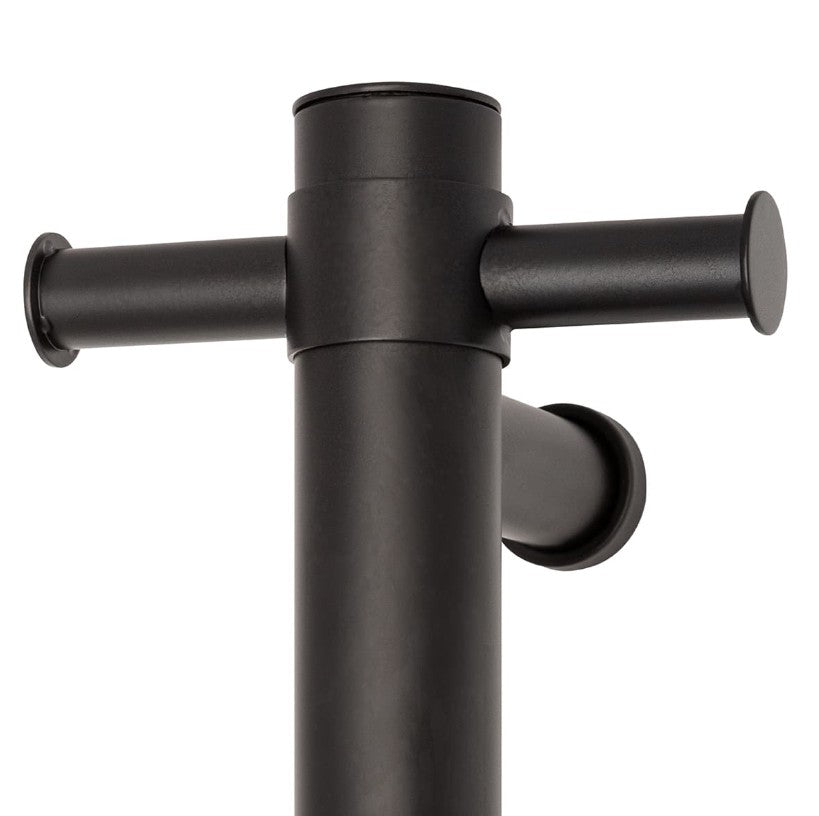 Thermogroup Round Heated Vertical Bar Rail Matte Black