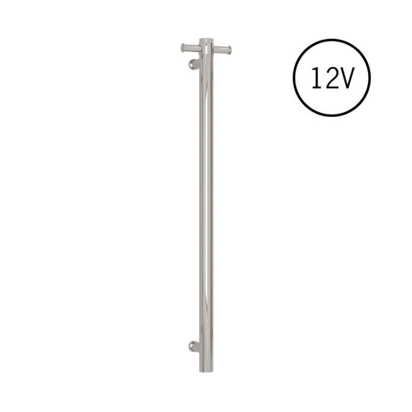 Thermogroup Round Heated Vertical Bar Rail Polished Chrome