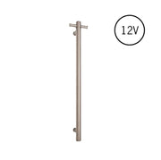 Thermogroup Round Heated Vertical Bar Rail Brushed Satinless Steel