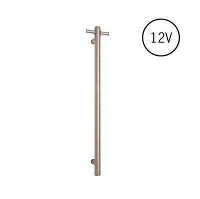 Thermogroup Round Heated Vertical Bar Rail Brushed Satinless Steel