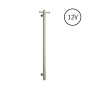 Thermogroup Round Heated Vertical Bar Rail Brushed Nickel