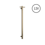 Thermogroup Round Heated Vertical Bar Rail Brushed Brass