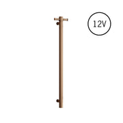Thermogroup Round Heated Vertical Bar Rail Brushed Bronze