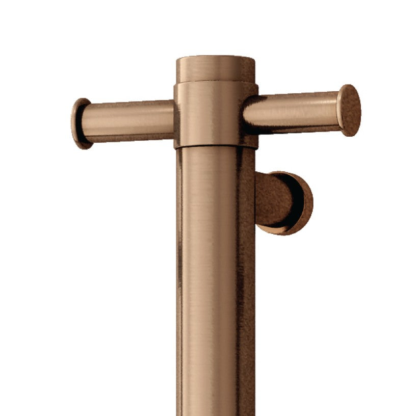 Thermogroup Round Heated Vertical Bar Rail Brushed Bronze