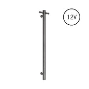 Thermogroup Round Heated Vertical Bar Rail Brushed Gun Metal