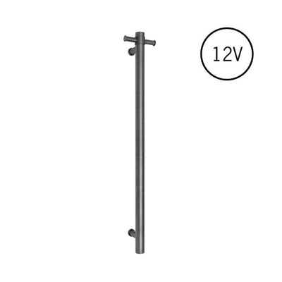Thermogroup Round Heated Vertical Bar Rail Brushed Gun Metal