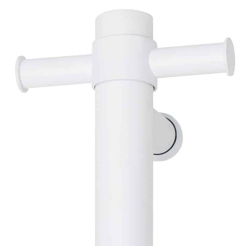 Thermogroup Round Heated Vertical Bar Rail Matte White