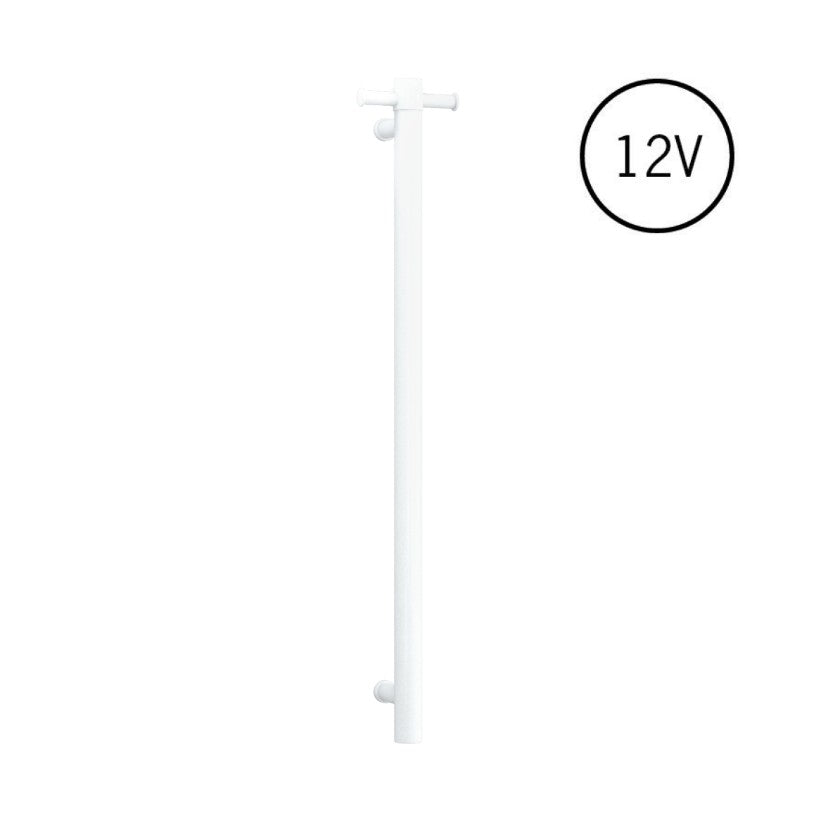 Thermogroup Round Heated Vertical Bar Rail Satin White