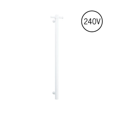 Thermogroup Round Heated Vertical Bar Rail 240V Matte White