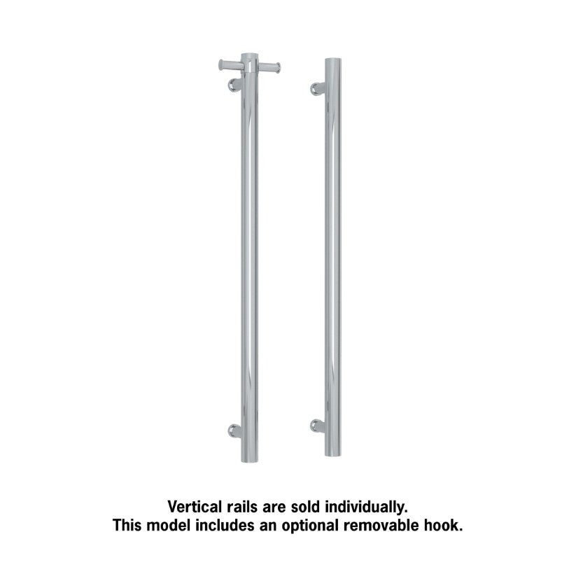 Thermogroup Round Heated Vertical Bar Rail 240V Polished Stainless