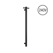 Thermogroup Round Heated Vertical Bar Rail 240V Matte Black