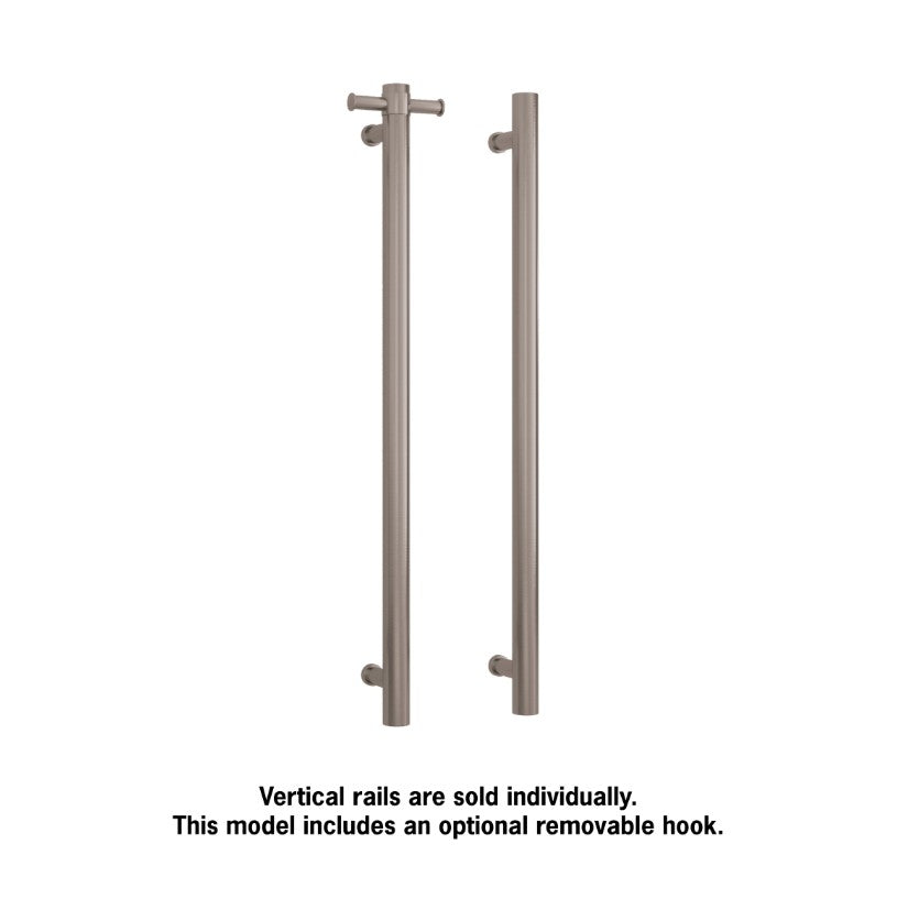 Thermogroup Round Heated Vertical Bar Rail 240V Brushed Stainless