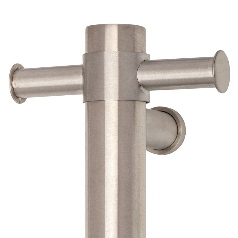 Thermogroup Round Heated Vertical Bar Rail 240V Brushed Stainless