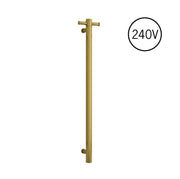 Thermogroup Round Heated Vertical Bar Rail 240V Brushed Gold
