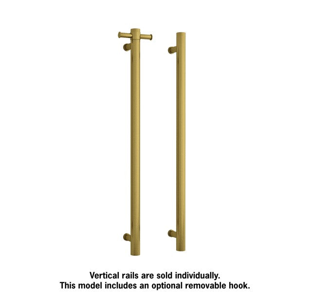 Thermogroup Round Heated Vertical Bar Rail 240V Brushed Gold